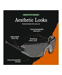 Walker's Disruptor Noise Canceling Bluetooth Earbuds with Ballistic Protection Glasses 4 Pack