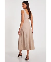 Quiz Women's Bengaline Panel Detail Fit/Flare Maxi