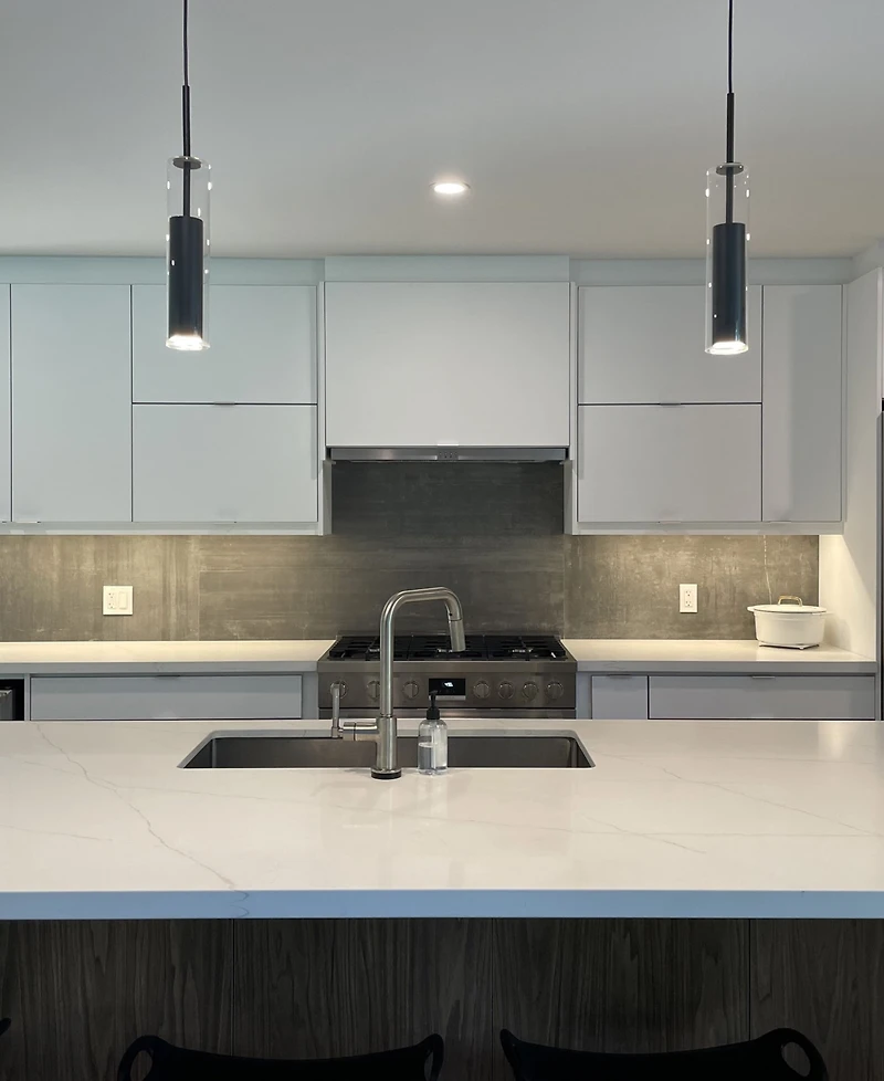 Dainolite 12" Metal Glass Luna 6W Led Pendant with Glass