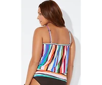 Swimsuits for All Women's Lightweight Scoop Neck Blouson Tankini Top