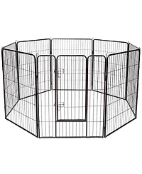 8 Metal Panel Heavy Duty Pet Playpen Dog Fence with Door