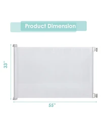 33 Inch Tall Retractable Mesh Safety Gate for Indoor and Outdoor Use