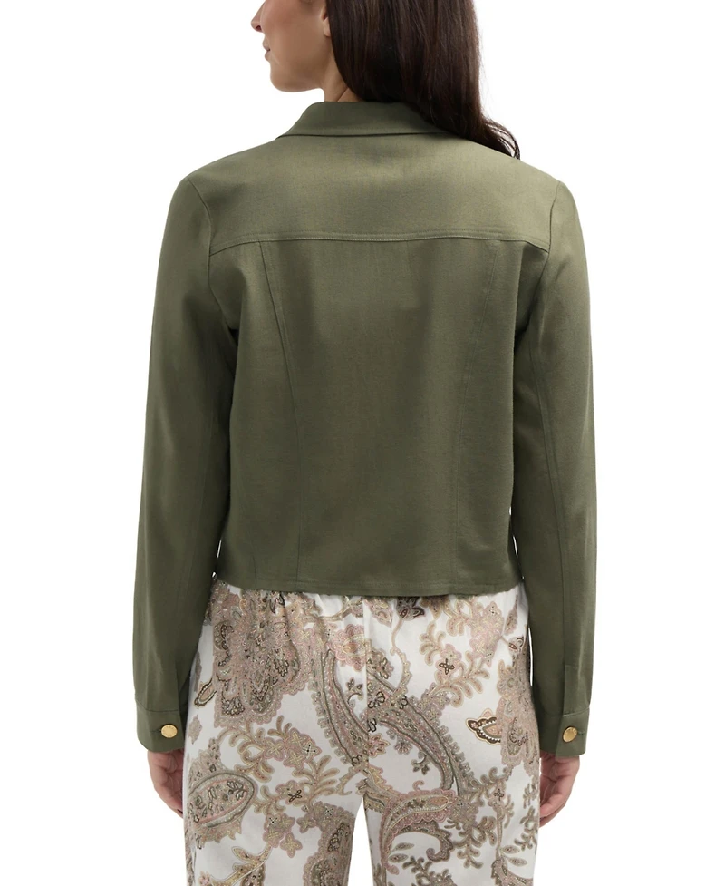 Ellen Tracy Women's Linen Blend Jacket