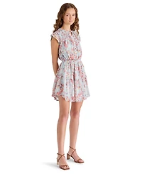 Steve Madden Women's Faith Cap-Sleeve Button-Front Dress