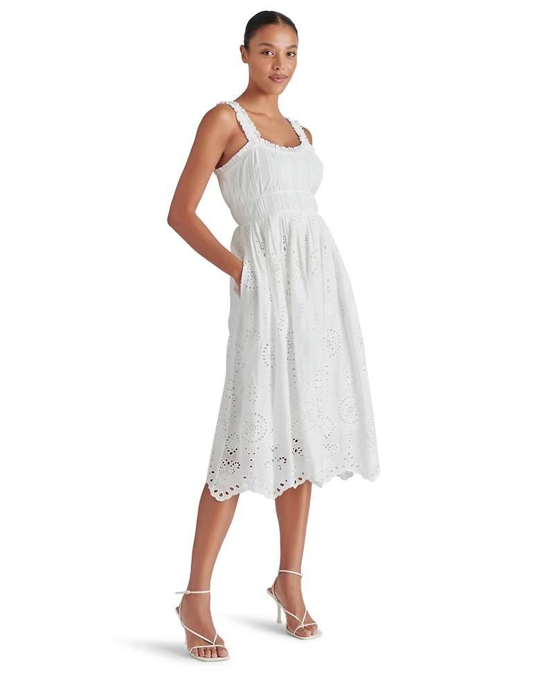 Steve Madden Women's Harmony Cordon Eyelet Dress