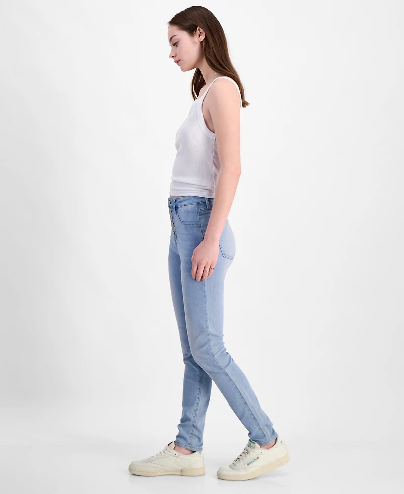 Dollhouse Juniors' 5-Button High Waisted Curvy Skinny Jeans