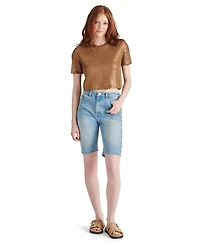 Steve Madden Women's Biana Metallic Crochet Sweater