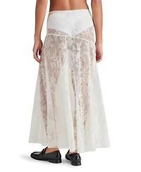 Steve Madden Women's Veera Sheer Lace Maxi Skirt
