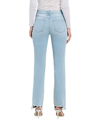 Flying Monkey Women's High Rise Distressed Hem Bootcut Jeans