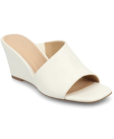 Journee Collection Women's Clementine D'Orsay Slip-On Wedge Sandals