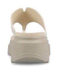 Journee Collection Women's Carah Thong Platform Wedge Sandals