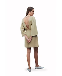 Nocturne Women's Beaded Back Detailed Mini Dress
