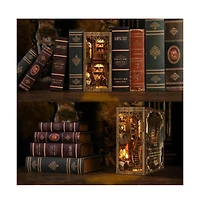 Hansilk Diy Book Nook Kit Diy Miniature House Kit Dollhouse Booknook Tiny House Decor 3D Wooden Puzzle, Gifts (Antique Book Collection Room