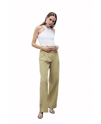 Nocturne Women's Metal Buckle Detailed Belted Pants