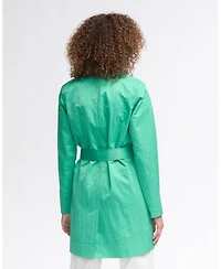 Nvlt Women s Crinkle Trench with Self Belt