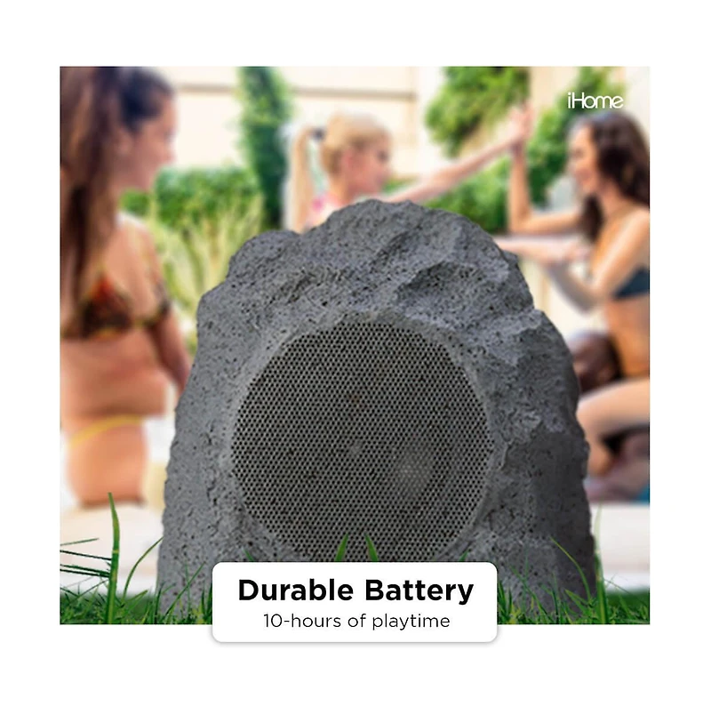 Wireless Outdoor Rechargeable Stereo Rock Speakers Pair