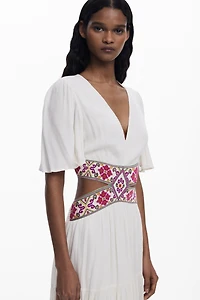 Desigual Women's Embroidered cut-out dress