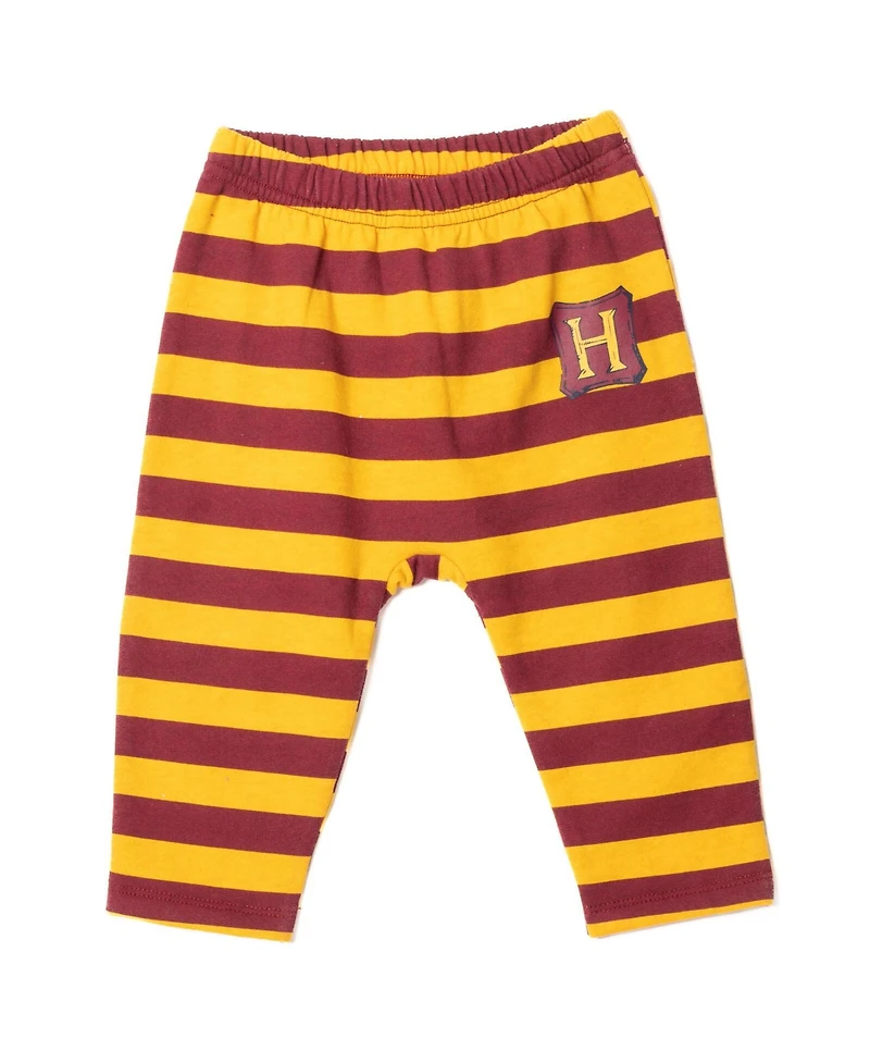 Harry Potter Fleece Pullover Hoodie Bodysuit and Pants 3 Piece Outfit Set