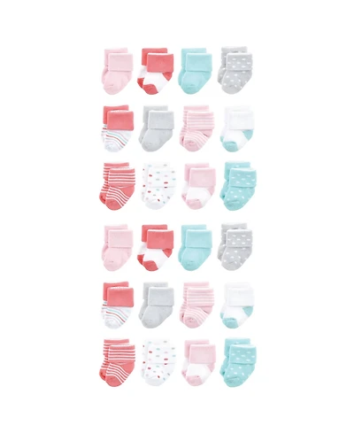 Luvable Friends Baby Boys Cotton Rich Terry Socks 24-Pack Bundle