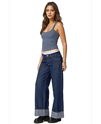 Edikted Womens Essy Square Neck Top