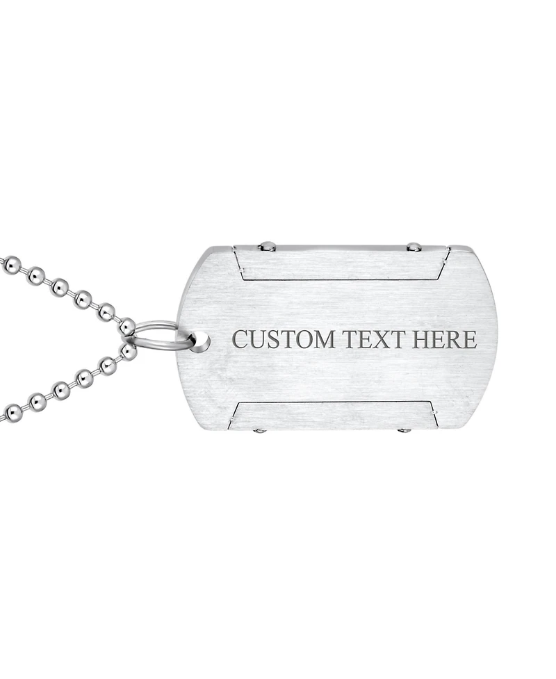 Bling Jewelry Inspirational Mantra Military Style Serenity Prayer Dog Tag Necklace