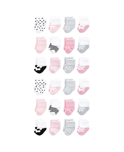 Luvable Friends Baby Boys Cotton Rich Terry Socks 24-Pack Bundle