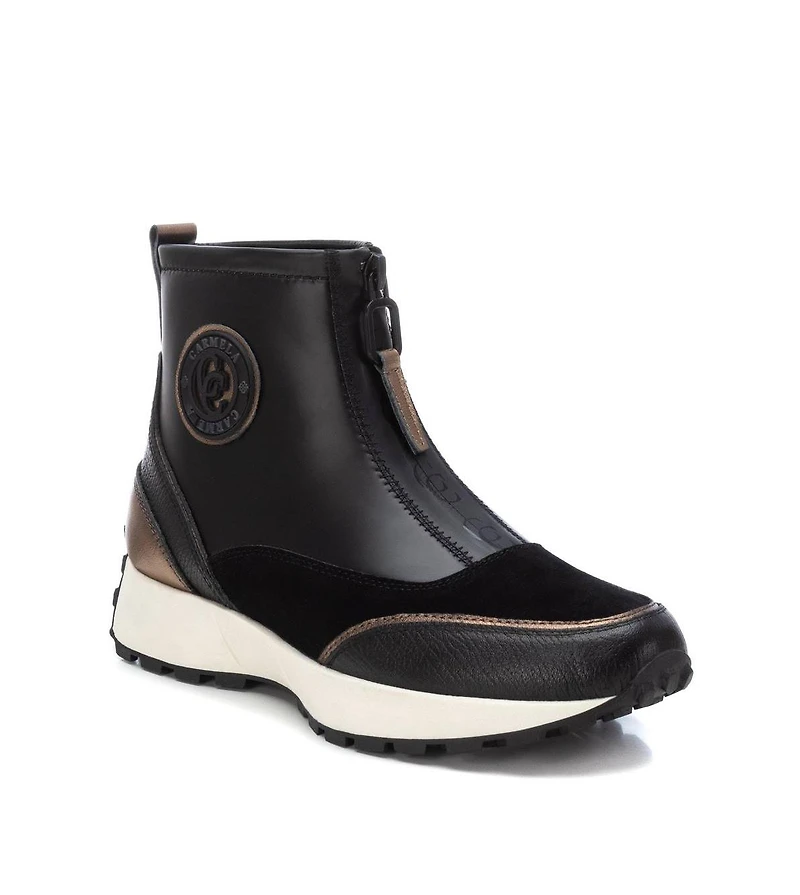 Carmela Leather Collection Women's Sneaker Booties By Xti