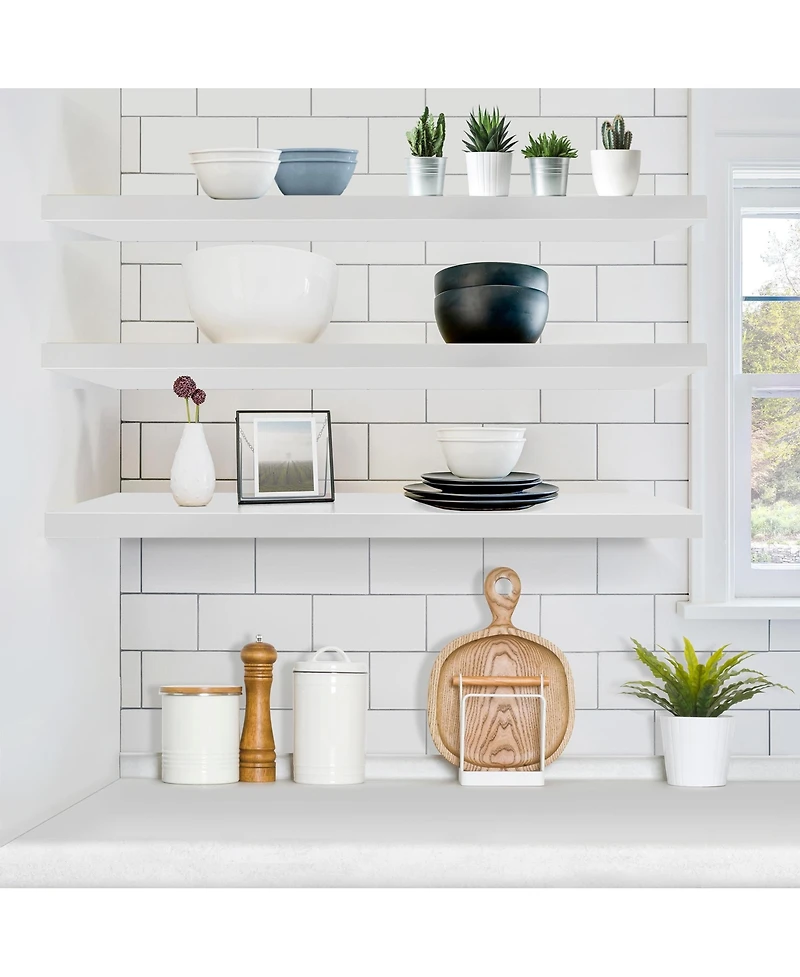 Sorbus Pack 47 x 9.25 Inch Wall Mounted Floating Shelves