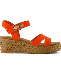 Toms Women's Audrey Ankle Strap Wedge Sandals
