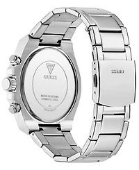 Guess Men's Multifunction Silver-Tone Stainless Steel Watch, 47mm