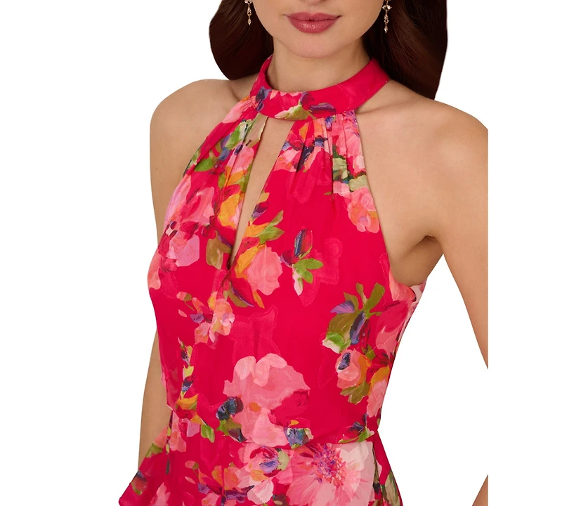 Adrianna Papell Women's Printed Sleeveless Mermaid Dress