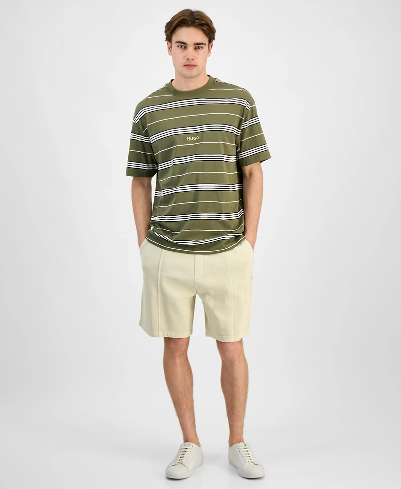 Hugo by Boss Men's Nostrilio Loose-Fit Engineered Stripe T-Shirt