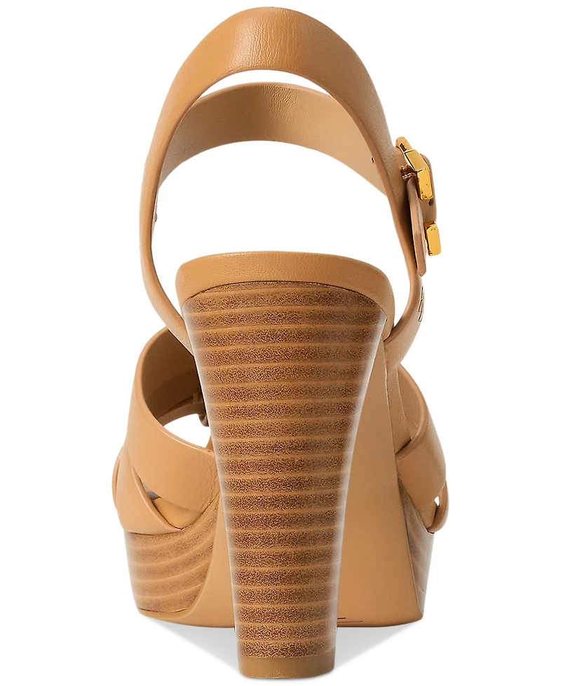 Lauren Ralph Women's Soffia Ankle-Strap Slingback Dress Sandals