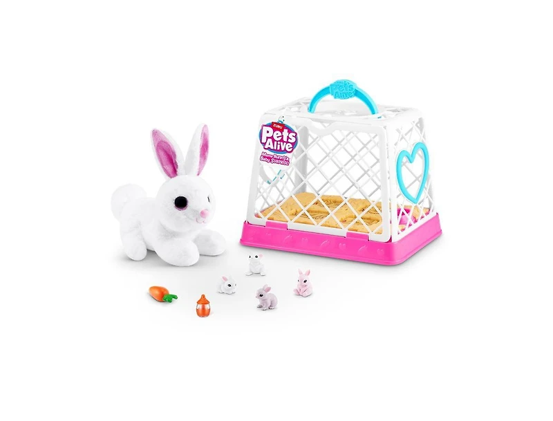 Pets Alive Mama Bunny & Baby Surprise Plush Toy