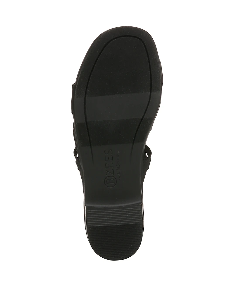 LifeStride Women's Poppy Washable Block Heel Slide Sandals
