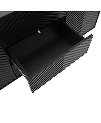Streamdale Geometric Line Sideboard with Conical Legs
