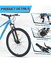 Streamdale 29 Inch Wheels 8 Speed Mountain Bike, for Men Women Boys and Girls, Front Suspension
