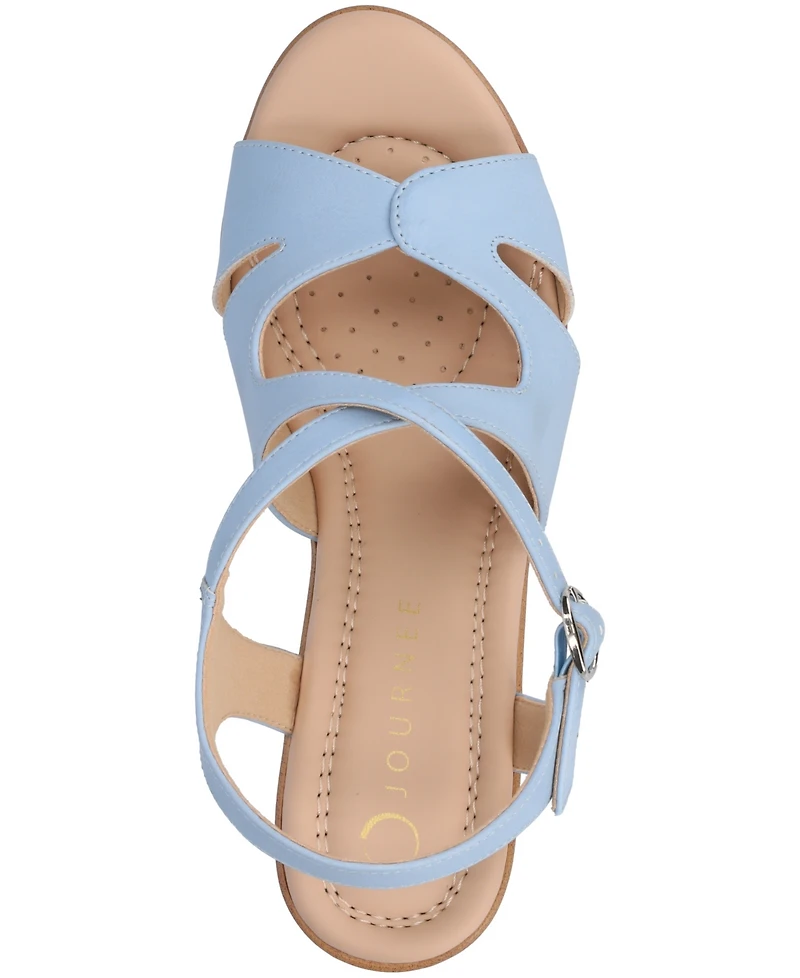 Journee Collection Women's Kedzie2 Strappy Wedge Sandals