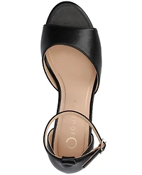 Journee Collection Women's Jezzie Peep Toe Kitten Heel Dress Sandals