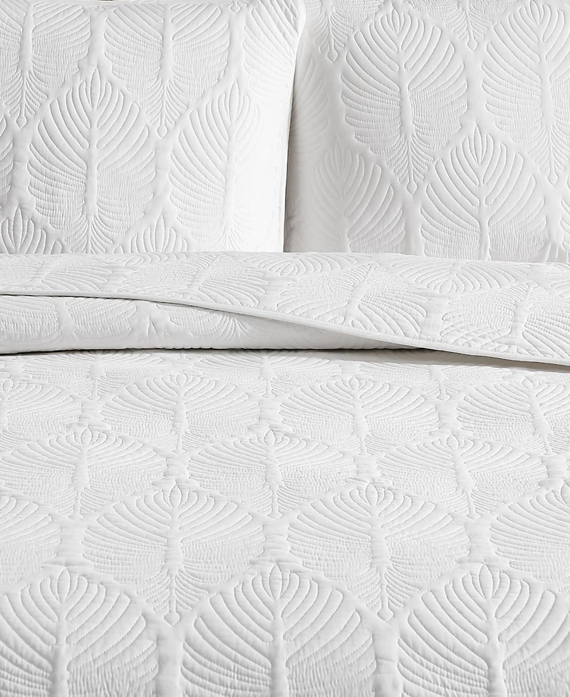 Tommy Bahama Line Palm Cotton Reversible 3-Pc. Quilt Set