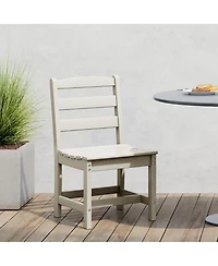 Outdoor Hdpe Patio Classic Armless Dining Side Chair