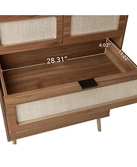 5 Drawer Dresser Modern Closet Dressers Chest of Drawers Storage Cabinet with Drawers Entryway Cabinet for Living Room, Brown