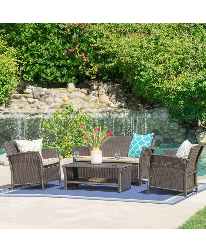 Streamdale Versatile 4-Piece Patio Chat Set for Outdoor Gatherings