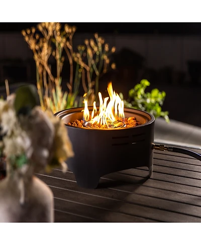 Streamdale 15 inch Outdoor Portable Propane Fire Pit, Tabletop Fire Pit with Quick Connect Regulator