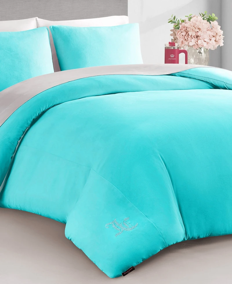 Juicy Couture Velour 3-Pc. Comforter Set