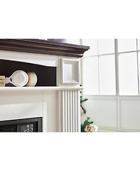 Streamdale Corner Mantel Cabinet for Living Room or Bedroom with 23 inch Fireplace Insert Heater for the Perfect Ambiance
