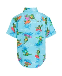 Teenage Mutant Ninja Turtles Toddler Boys Leonardo Michelangelo Raphael Hawaiian Button Down Shirt to