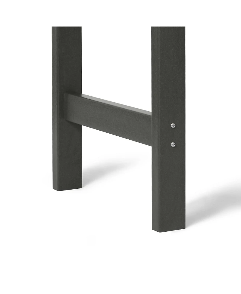 Outdoor Modern Hdpe 66" Wide Rectangle Patio Dining Table for 6