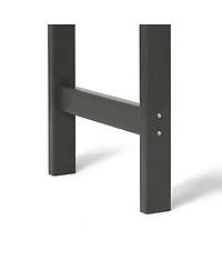 Outdoor Modern Hdpe 66" Wide Rectangle Patio Dining Table for 6