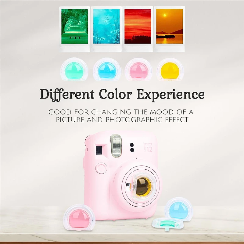 Fujifilm Instax Mini 12 Instant Film Camera, Lilac Purple Bundle with Custom Case, Accessory Kit and Daylight Film